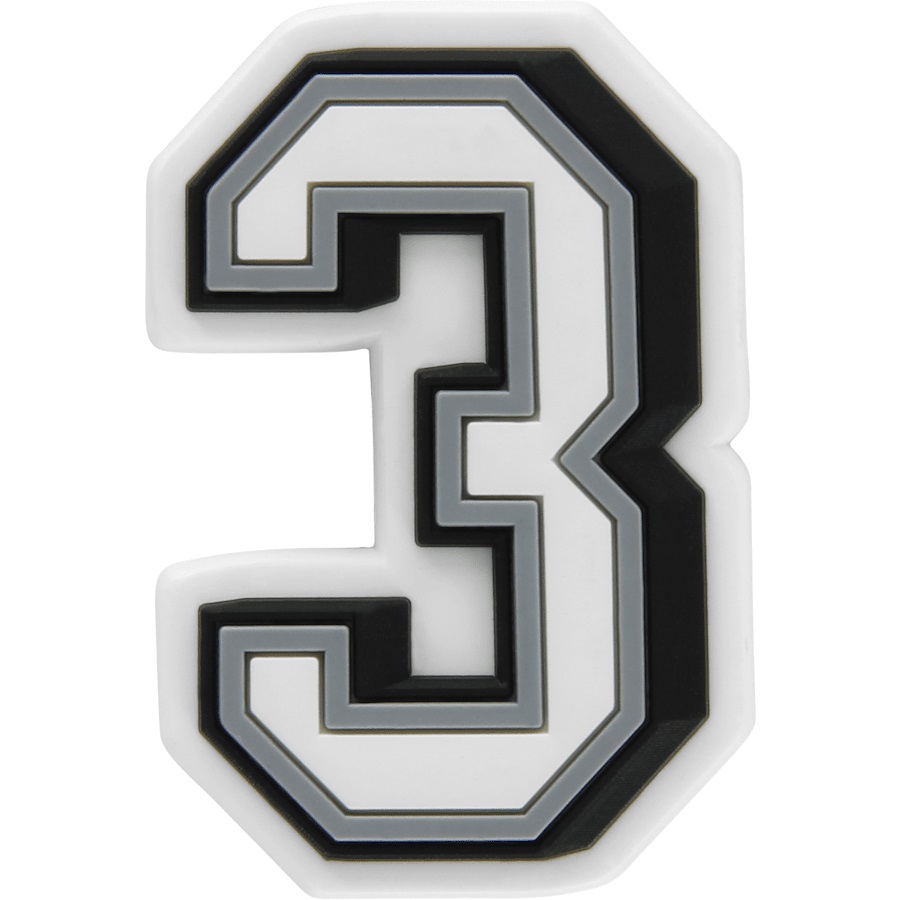 Jibbitz B&W Number 3